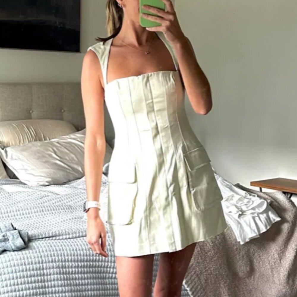 L'Academie Cream Mini Dress - Picture 12 of 15